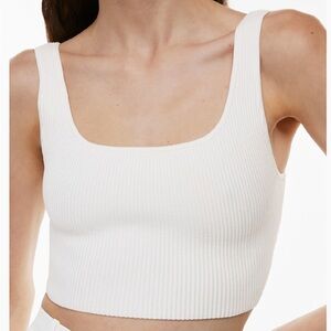 Aritzia Babaton Sculpt Knit Squareneck Cropped Tank